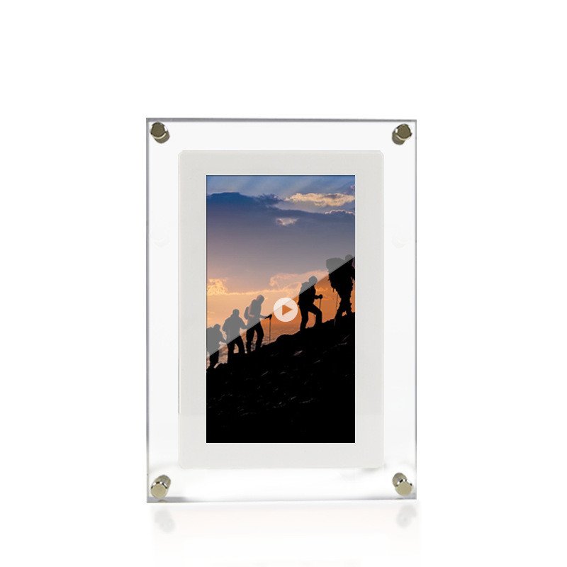 Digital Picture Frame Acrylic Video Player Digital Photo Frame Vertical Display With 1GB And Battery Type C Video Frame Gift For