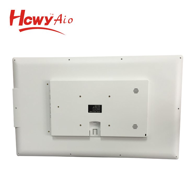 Plastic Shell White Color LCD Advertising Display Player 27'' 1080 IPS Digital Photo Frame Memory Memory and Battery Optional