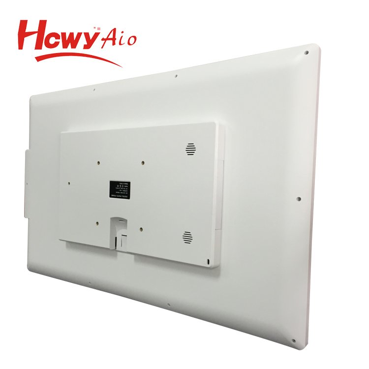 Plastic Shell White Color LCD Advertising Display Player 27'' 1080 IPS Digital Photo Frame Memory Memory and Battery Optional
