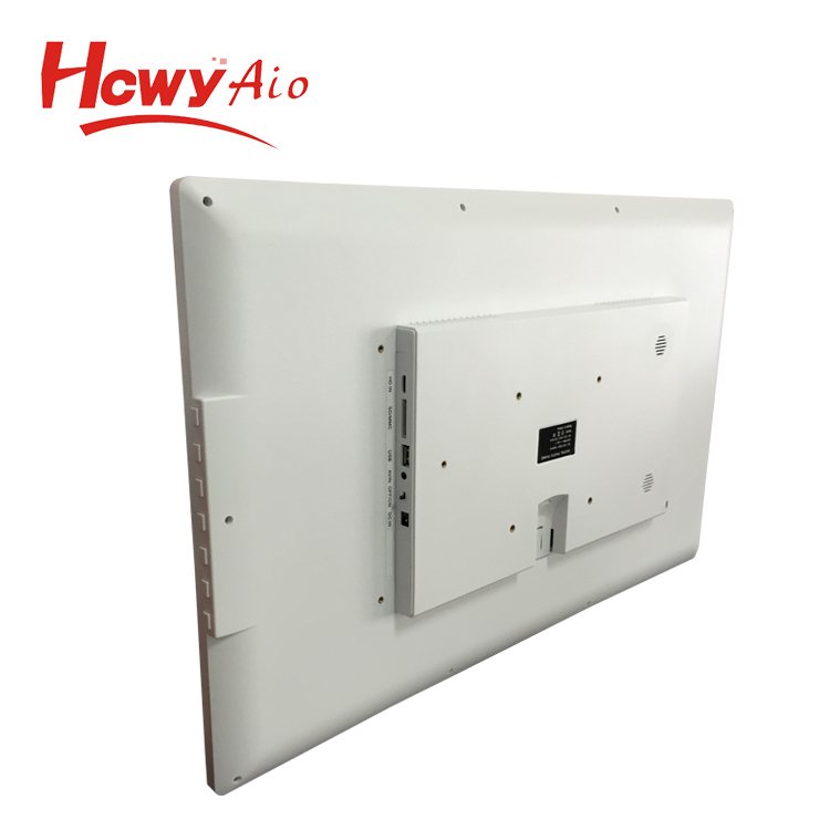 Plastic Shell White Color LCD Advertising Display Player 27'' 1080 IPS Digital Photo Frame Memory Memory and Battery Optional