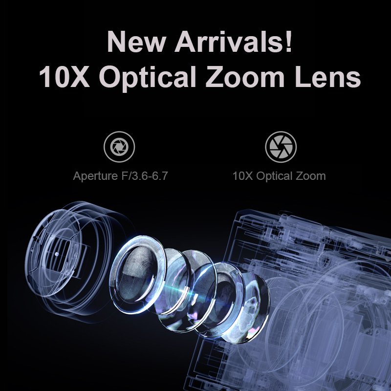Take Good Photo Pocket Photo Shooting Fashional Portable Camera 10x Optical Zoom 56MP 2.8'' Cinema Digital Camera