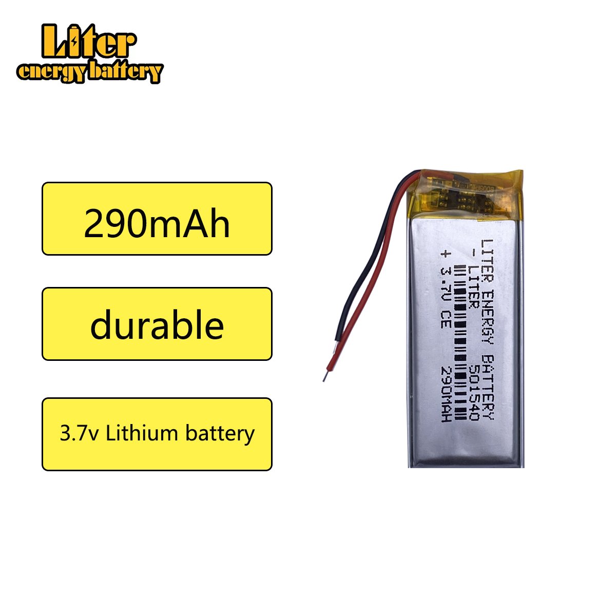501540 3.7v 290mah Lithium Polymer rechargeable battery for MP4 Cell Phone Speaker navigation