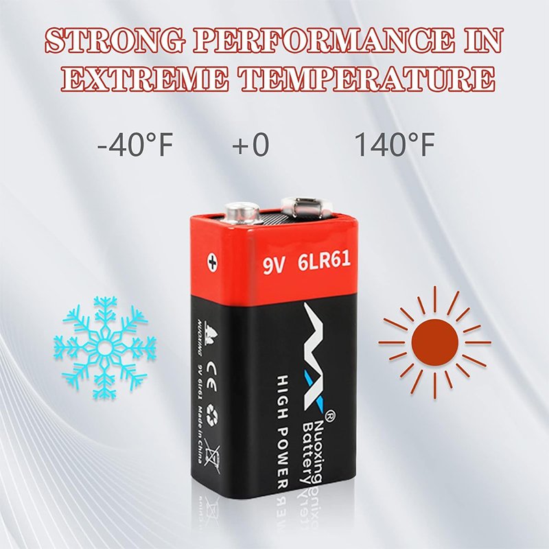 NUOXING 6lr61 Alkaline battery 9V microphone frontal temperature gun battery Smoke alarm multimeter battery
