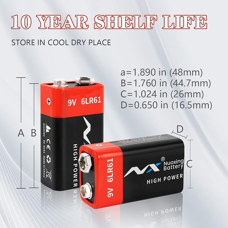 NUOXING 6lr61 Alkaline battery 9V microphone frontal temperature gun battery Smoke alarm multimeter battery