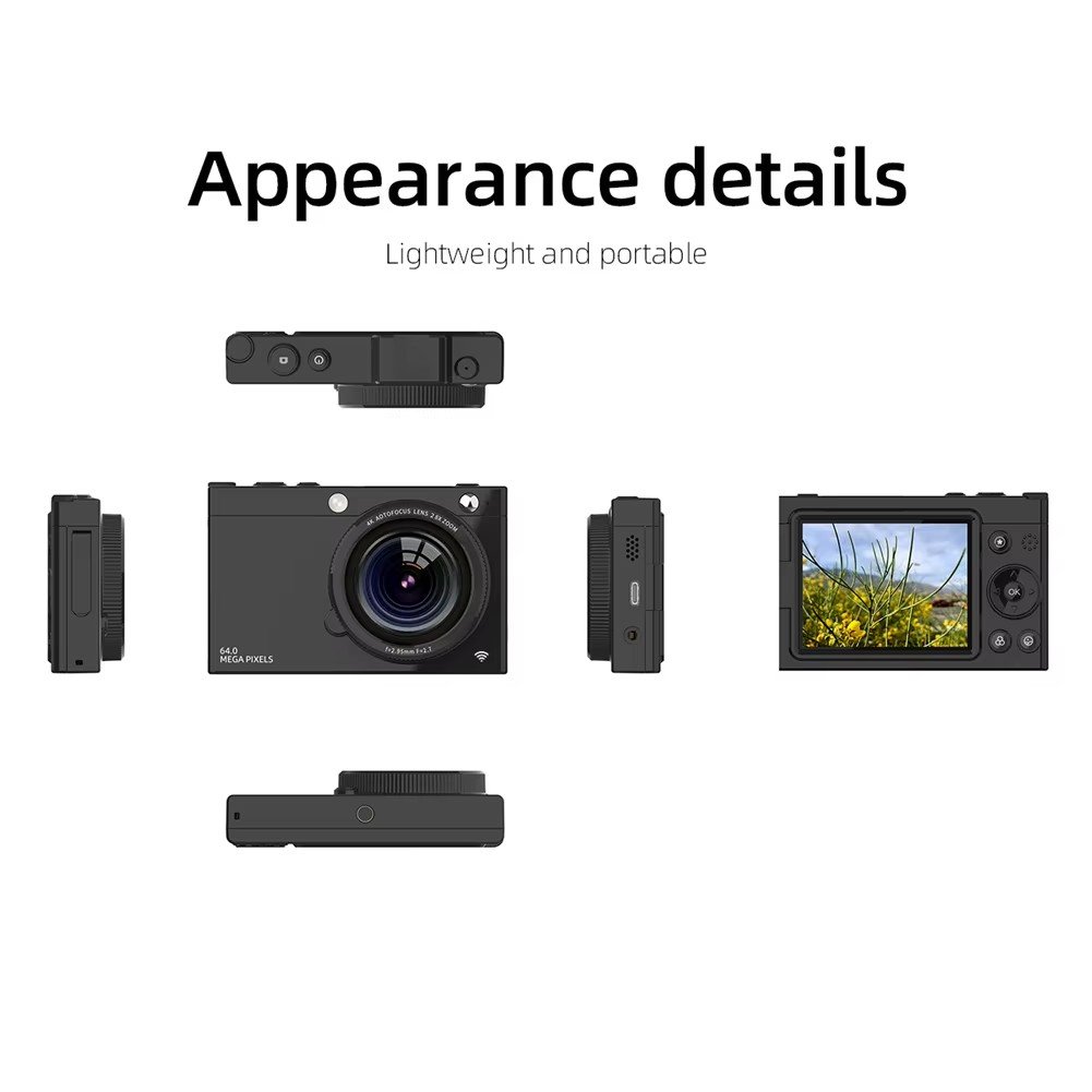 D7 4K Digital video Camera 2.83 Inches IPS Screen HD photo Camera 28x Optical Zoom Portable Vlogging Photography Camera