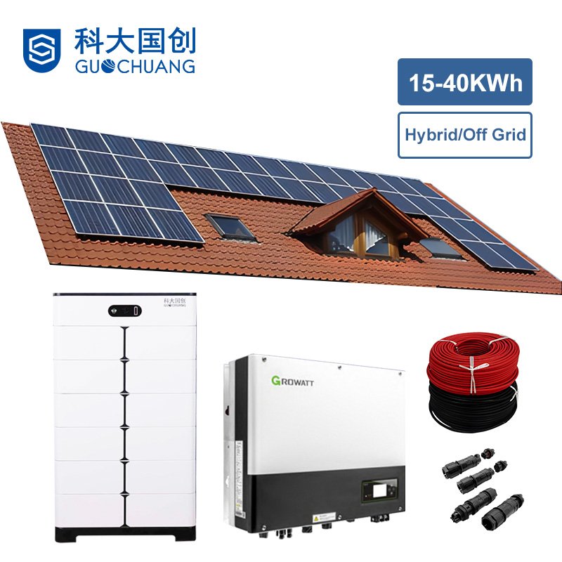 ESS 30KWh European CE certification Stackable 15KWh 20KWh 25KWh 35KWh 40KWh LFP Battery Growatt Inverter three phase