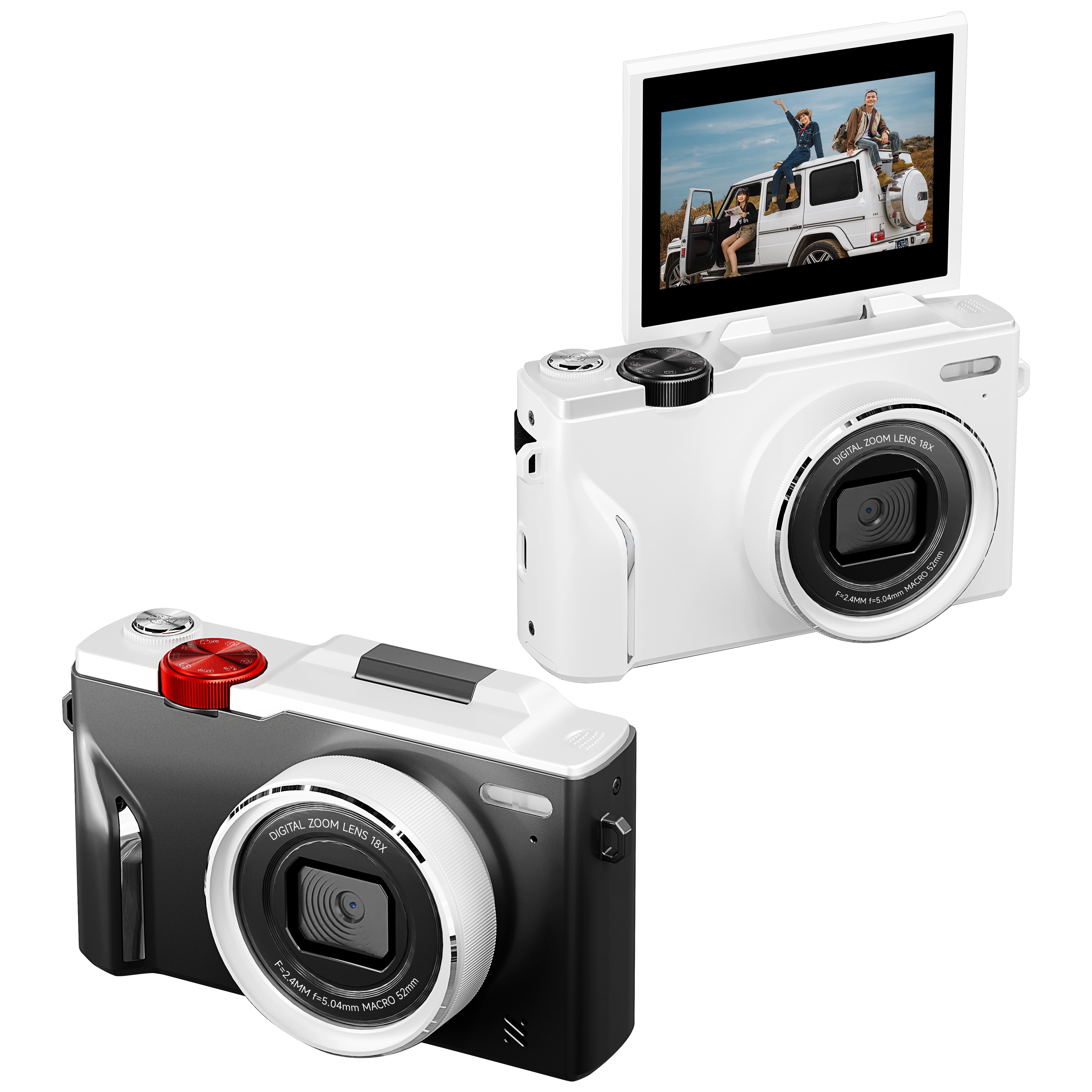 Wholesale Support external MIC 3.0 inch ultra-clear touch screen 18X Digital Zoom 64MP 5K Digital Camera