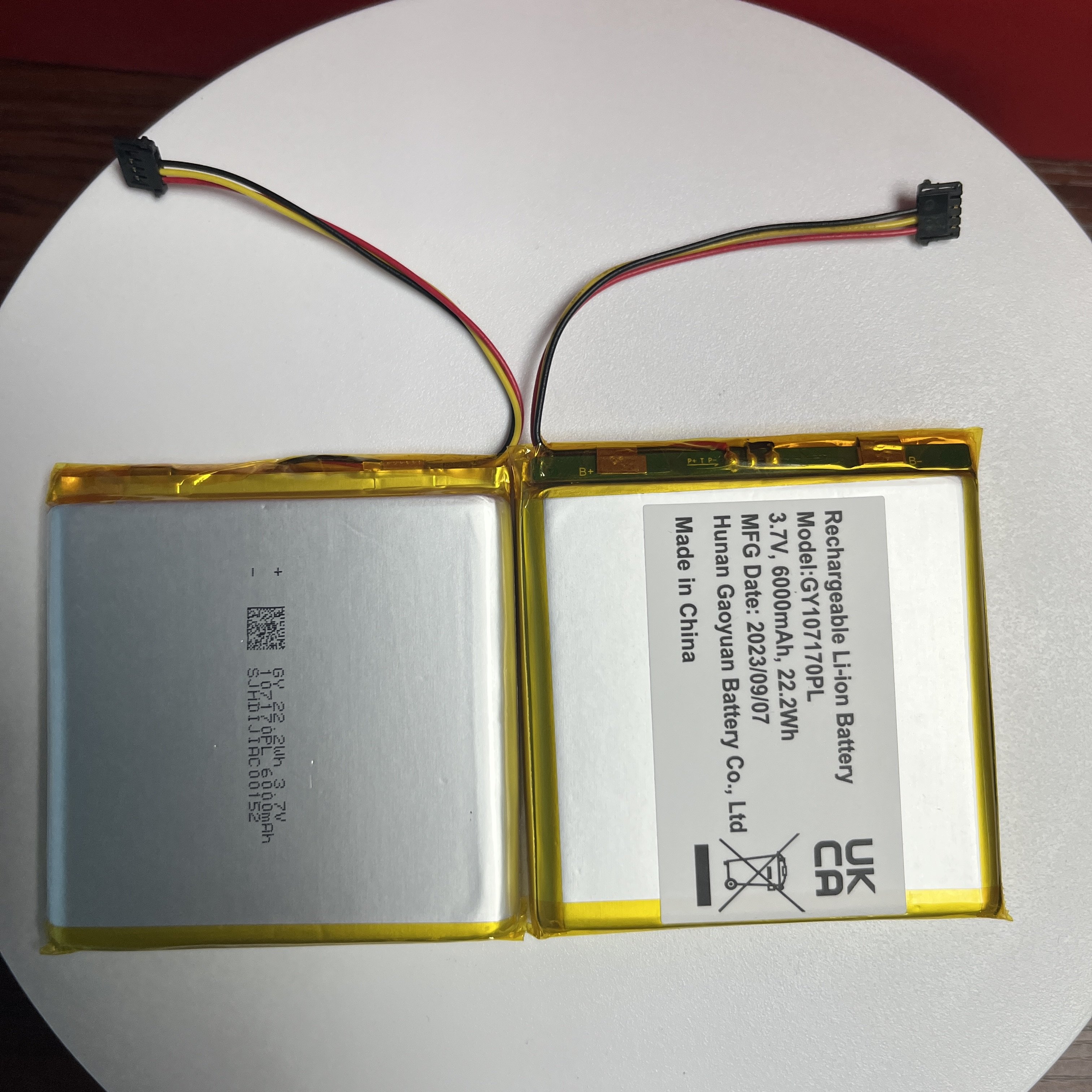 GaoYuan customized high density lipo battery 6000mah used for media device digital wireless devices