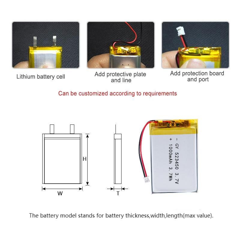 GaoYuan customized high density lipo battery 6000mah used for media device digital wireless devices