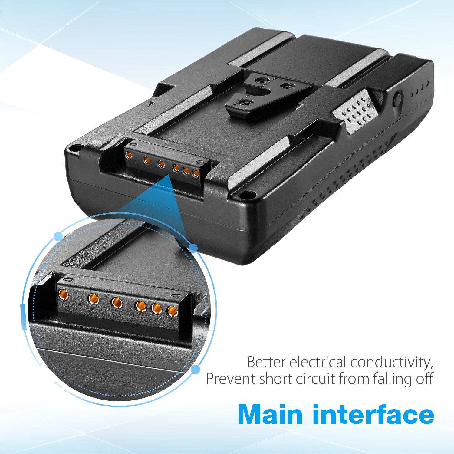 Powerextra Led Indicator USB Output Rechargeable 95wh 6600mAh 14.8v V Mount Digital Camera Lithium ion Batteries For Sony