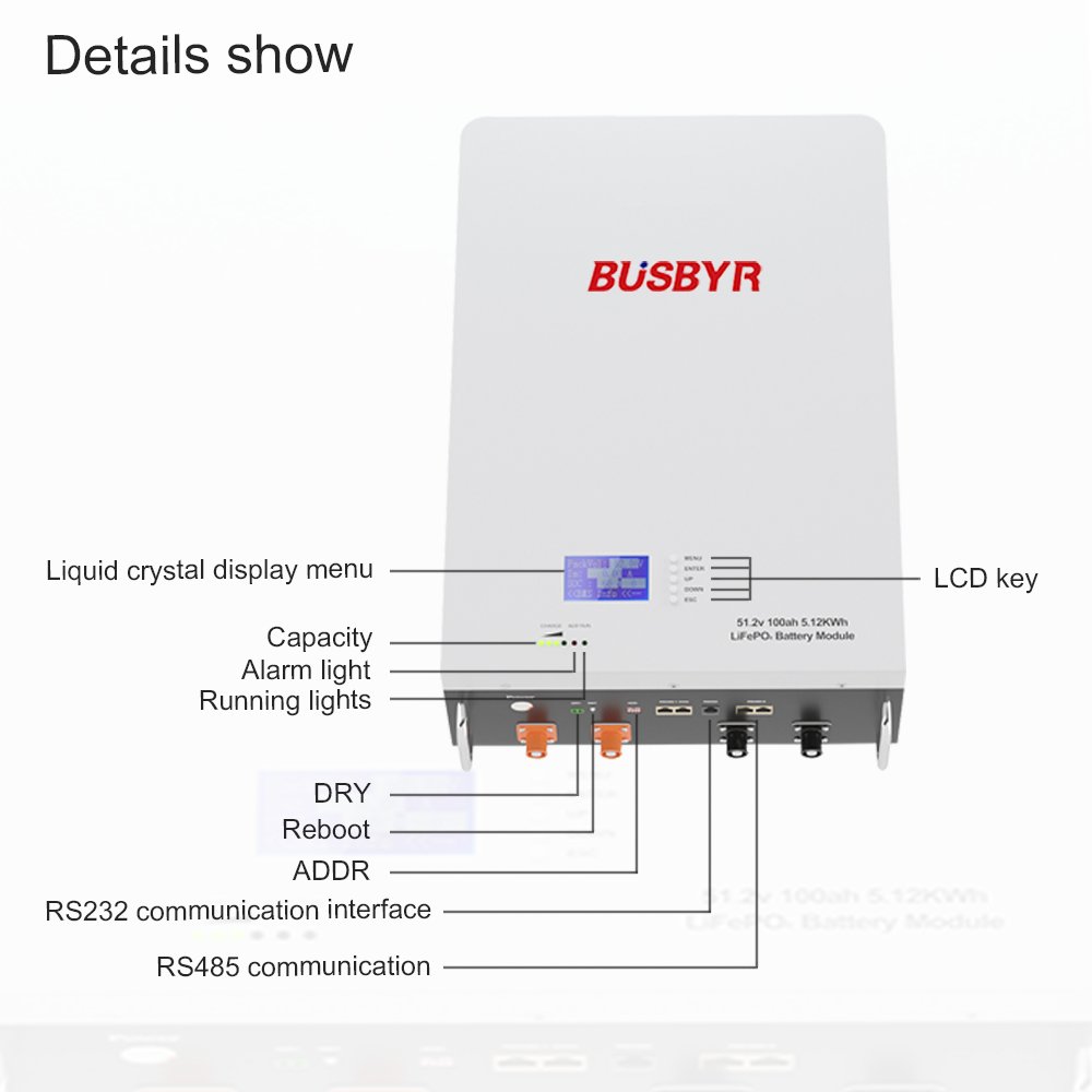 Lithium Lifepo4 Power Wall Energy Storage Lithium Ion Battery 51.2v 10kw 100ah Lifepo4 Battery 100ah Power Wall Battery Pack
