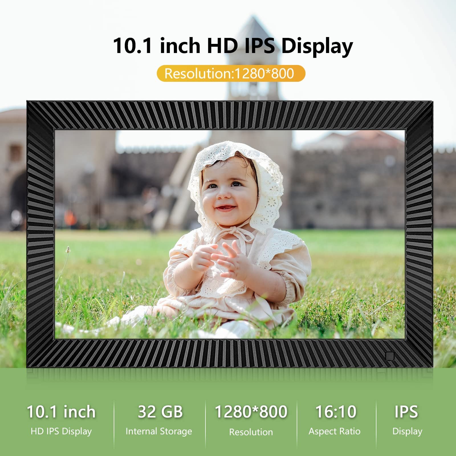 WiFi 10.1 inch 32GB Internal Storage Smart Digital Photo Album display IPS Touch Screen 1280x800 Digital Picture Frame