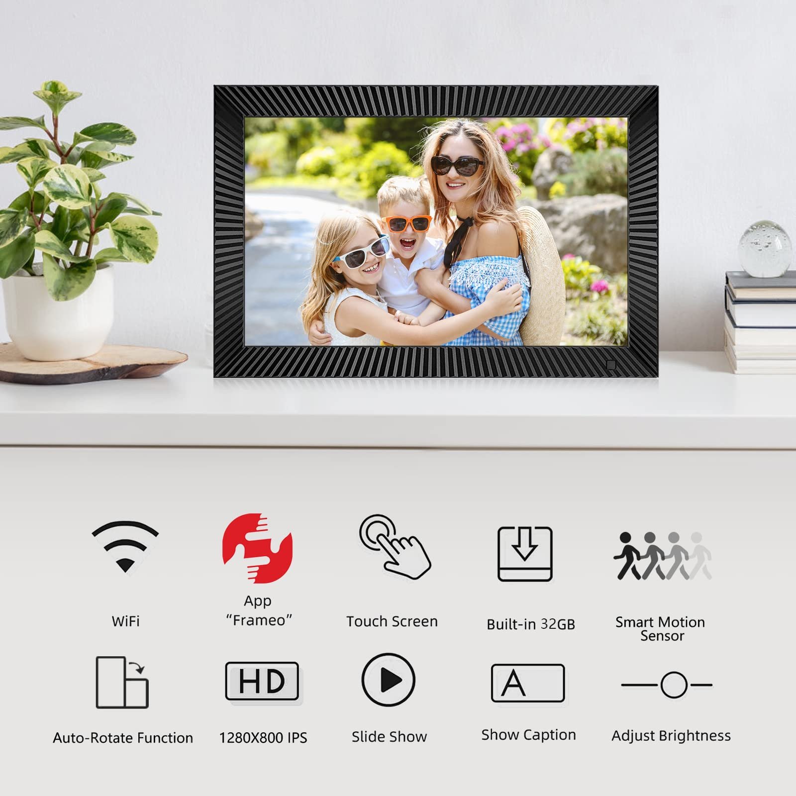 WiFi 10.1 inch 32GB Internal Storage Smart Digital Photo Album display IPS Touch Screen 1280x800 Digital Picture Frame