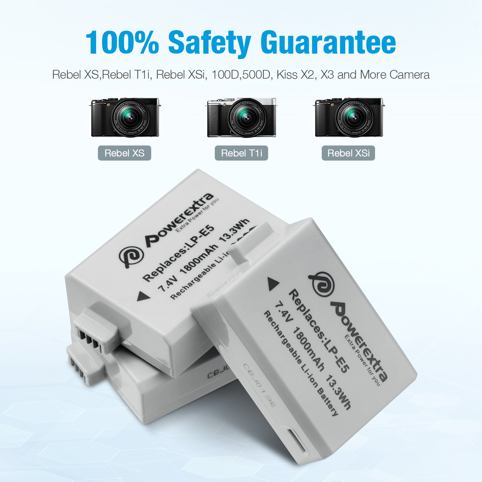 3 Channel Dual Input Replacement Rechargeable 1800mAh 7.4v Li ion Camera LP-E5 Batteries Pack Charger
