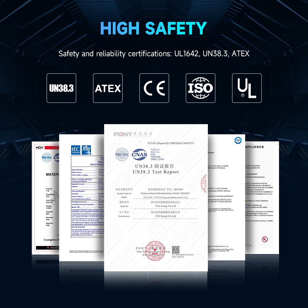 EVE CR17450 Battery Non Rechargeable Lithium Battery 3V 2.4Ah for Fire alarm Equipment
