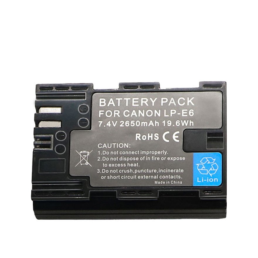 2650mAh 7.4V LP-E6NH Digital Camera Battery For CANON Camera 90D 70D 5Ds 6D 5Ds 80D 7D 60D LP E6 E6N E6NH camera battery