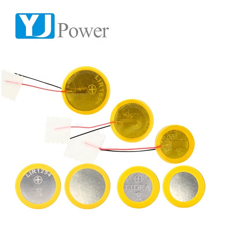 Long cycle rechargeable small coin cell LIR1254 60mAh lithium battery with IEC62133 certificates