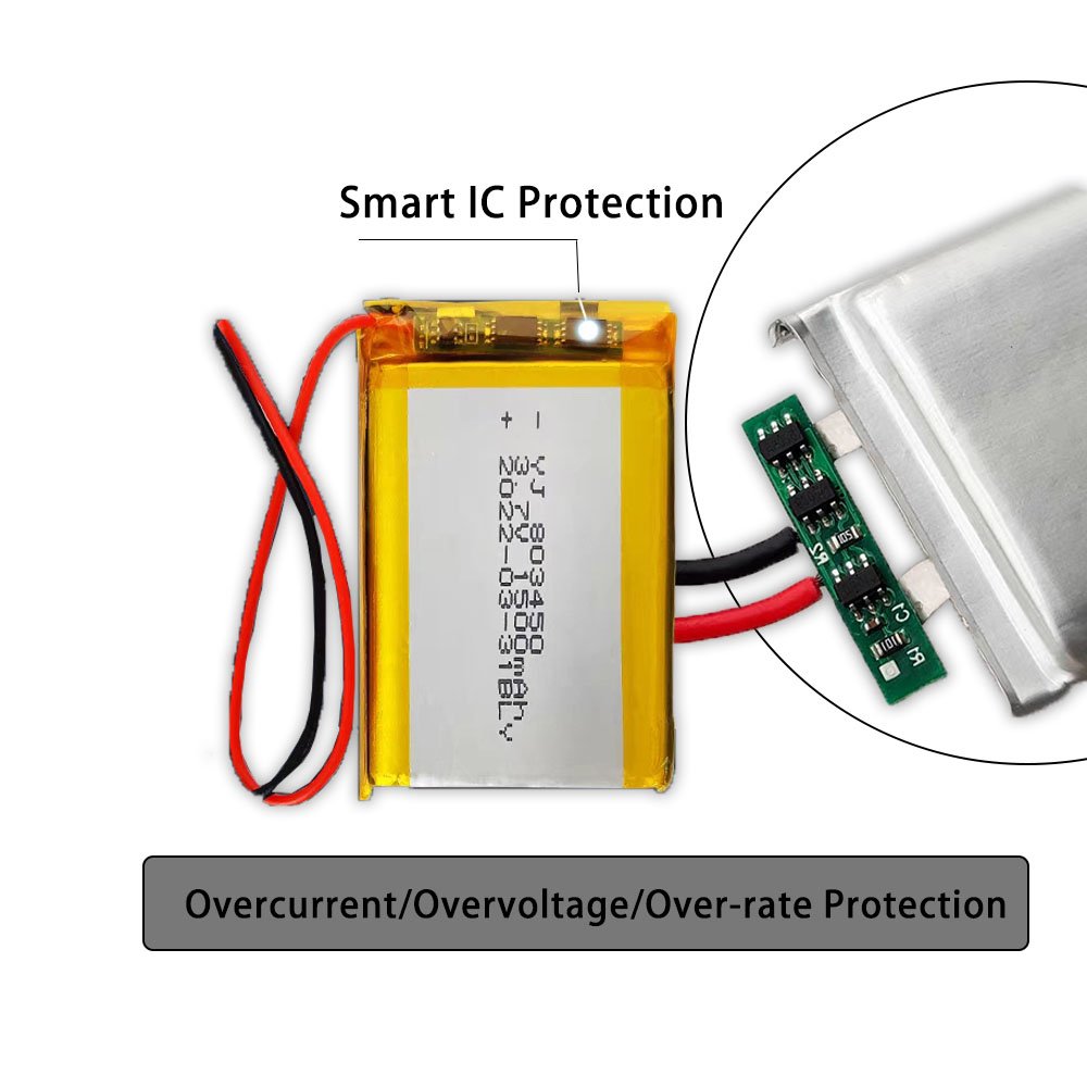 Li-ion Polymer Battery 3.7V AAA+ Cell Smart IC Protection Lipo Battery with PCM 634169 113648 606066 103759 digital batteries