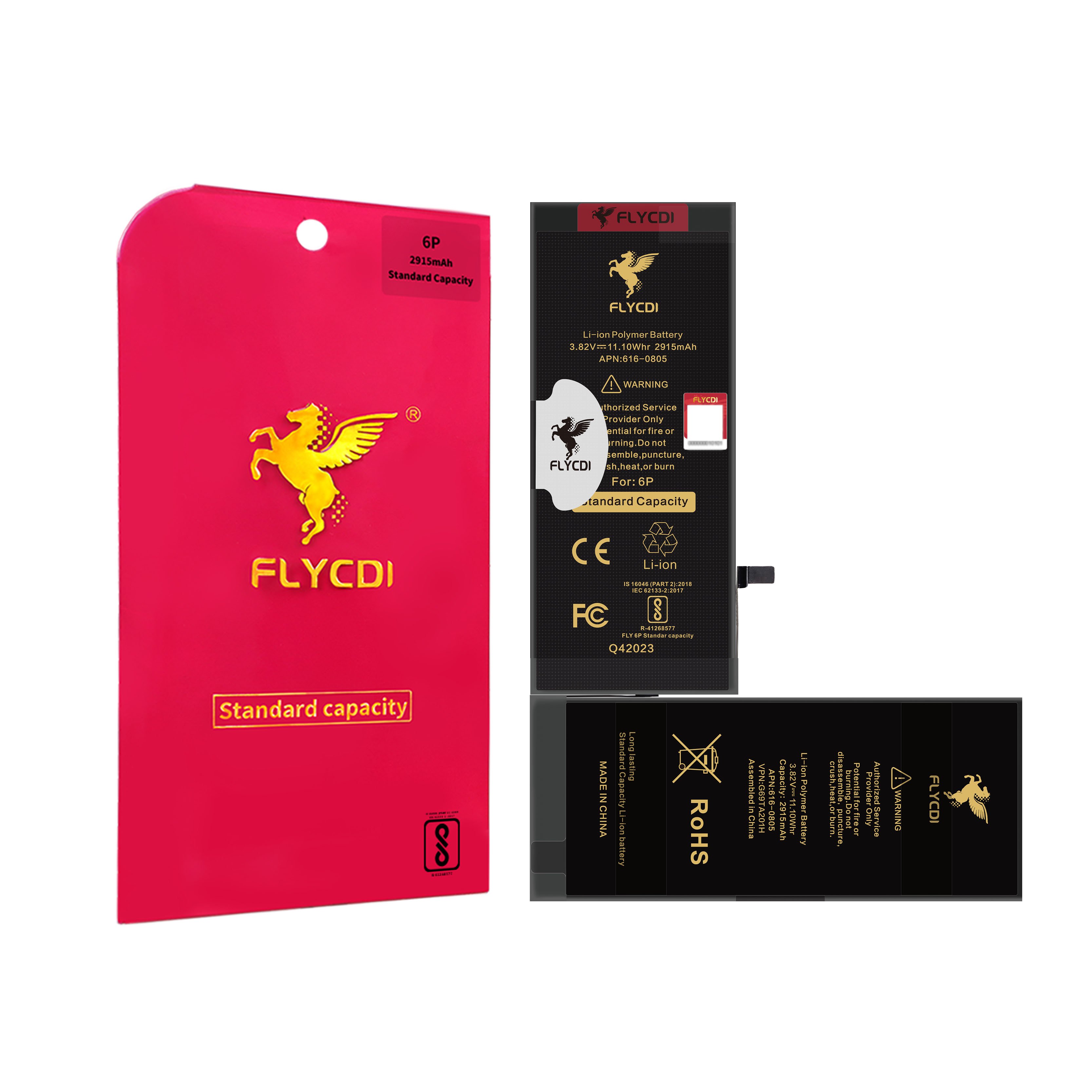 FLYCDI 2024 Factory High Quality Cell Phone Battery for iPhone 6 6S 6P 6Sp 7 7P 8 8P X Xr Xs 11 12 13 14 15Pro Digital Batteries