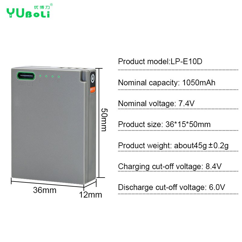 New USB Type-C Charging LP-E10 LPE10 LP E10 Camera Battery For Canon EOS 1100D 1200D 1300D Digital Batteries