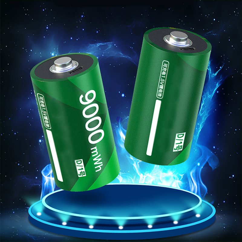 High Quality USB Charging Battery 1.5V 9000wmh 6A High Current Rechargeable Lithium Battery Multi-function For Emergency light