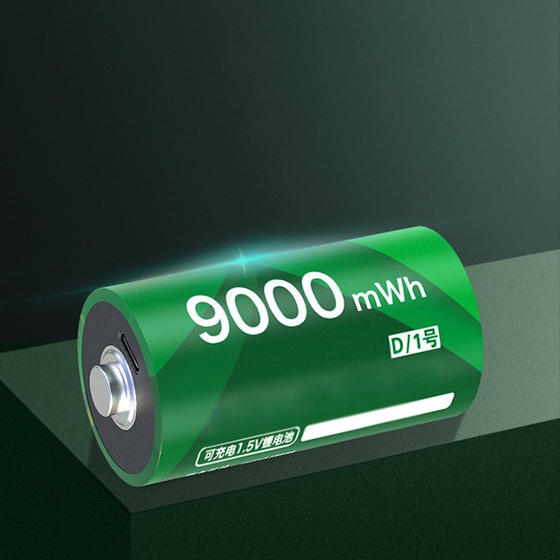 High Quality USB Charging Battery 1.5V 9000wmh 6A High Current Rechargeable Lithium Battery Multi-function For Emergency light