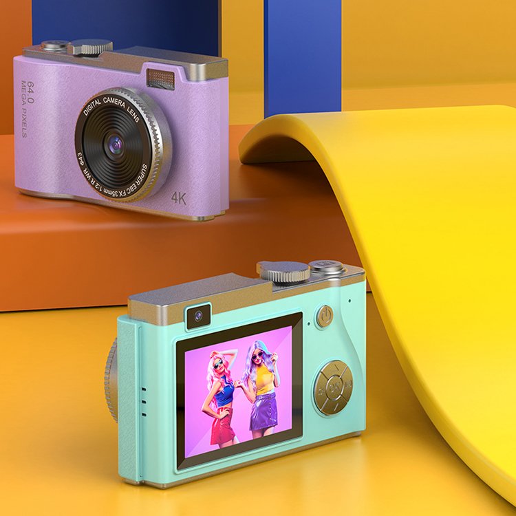Mini Digital Cameras for PhotographyClassic Portable 2.4inch CCD Camera Dual Lens 1080P HD Video Recorder Kids