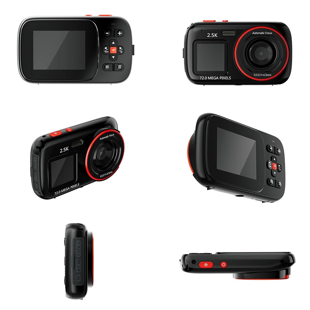 Dual Screen HD Digital Camera With 16xDigtal Zoom Auto Focus And High-Definition 72MP Suitable For Home Travel Portable Shooting