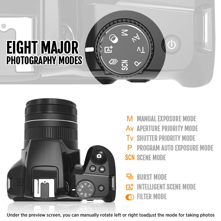Factory OEM Real 4K 64MP WiFi 3 Inch Screen DSLR Professional Recorder 10X Optical Digital Camera