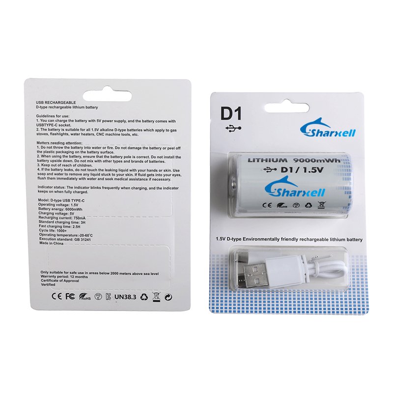 High Capacity 6000mah Usb Rechargeable Li Ion 9v Rechargeable Battery Usb Lithium Ion Battery For Electronic Instrument