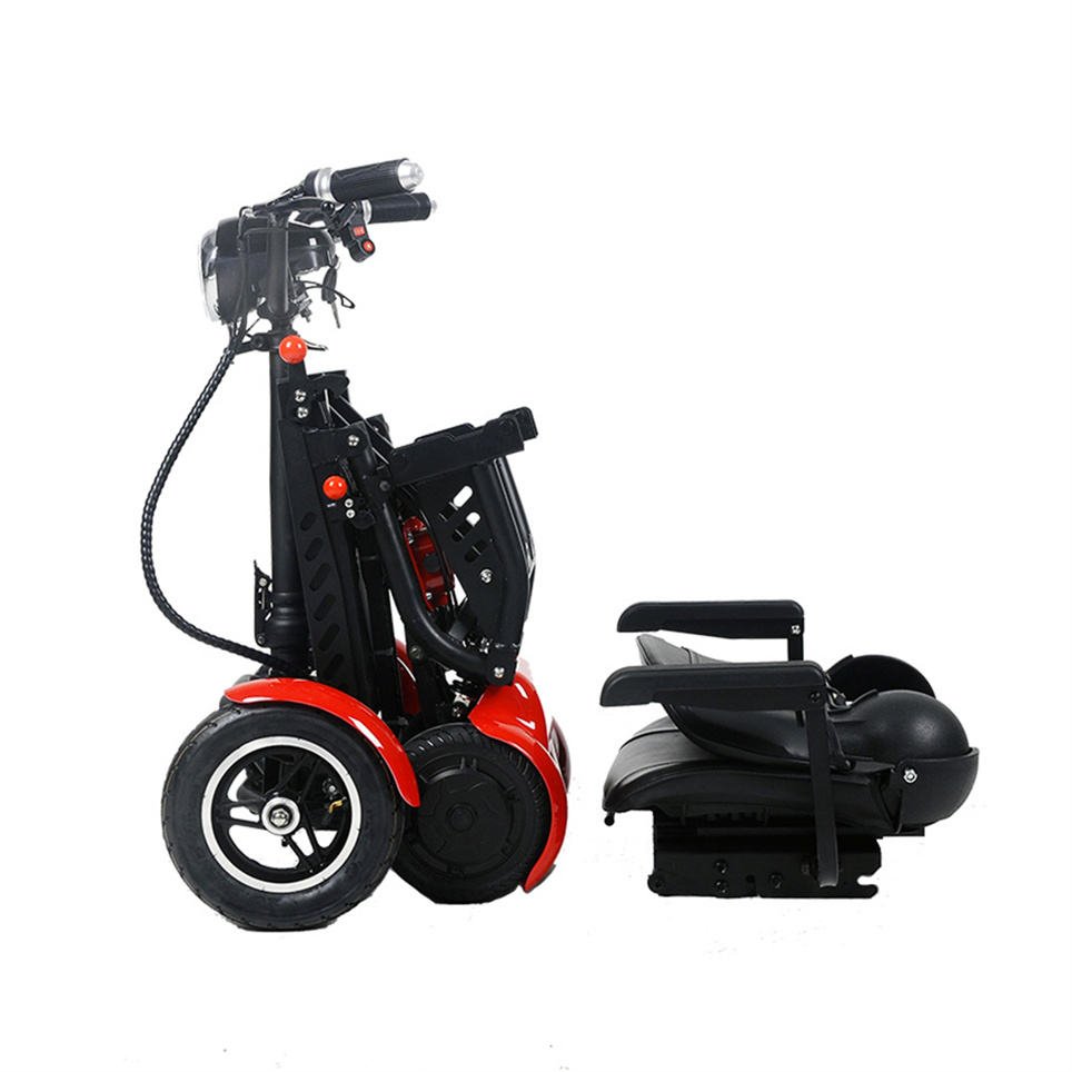 Unisex Comfortable Seat Lightweight 4-Wheel Electric Scooters with Foldable Design Smart Digital Battery App for Motorcycles