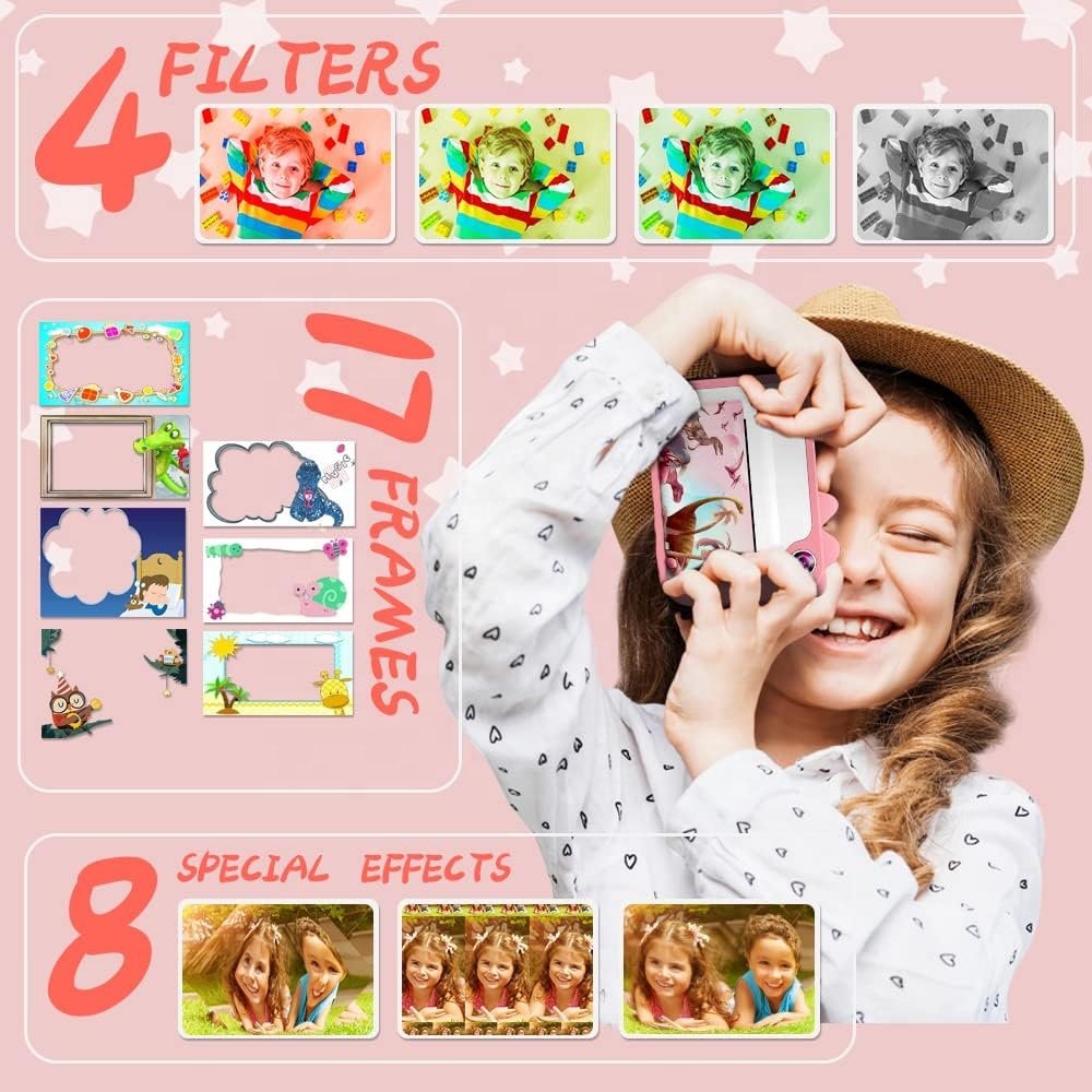 Customization Hot Selling Digital Toys Gifts Selfie Children Kids Cartoon Camera For Girls Made in China
