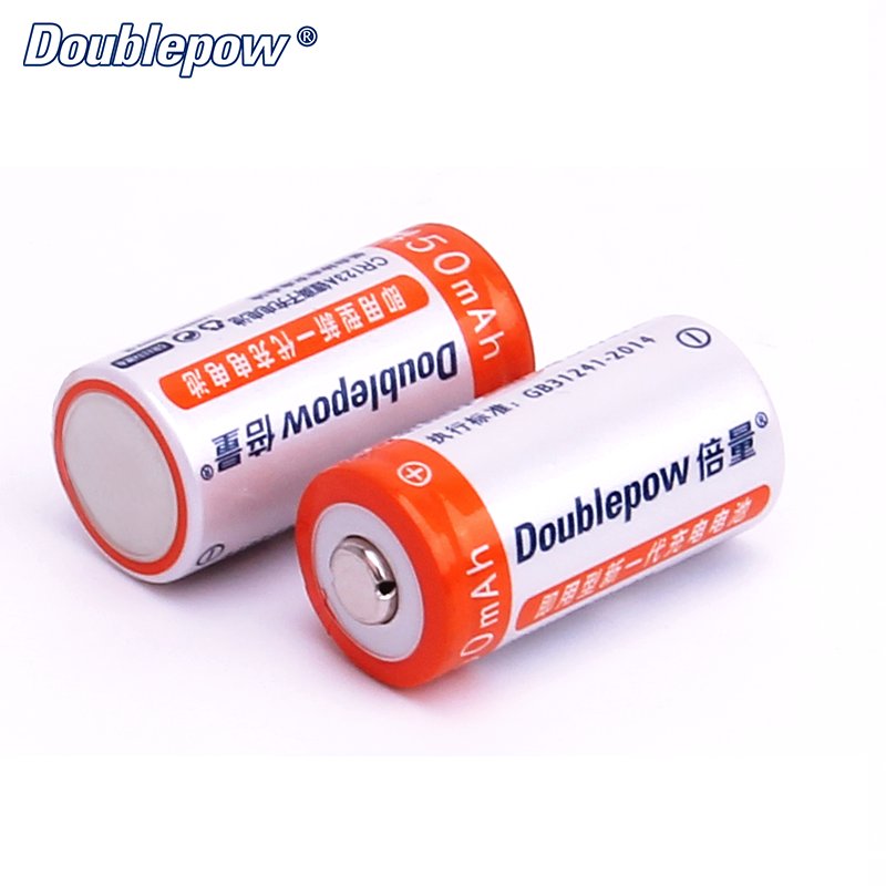 Doublepow CR123A 450mAh 3V Rechargeable Li-Ion Battery