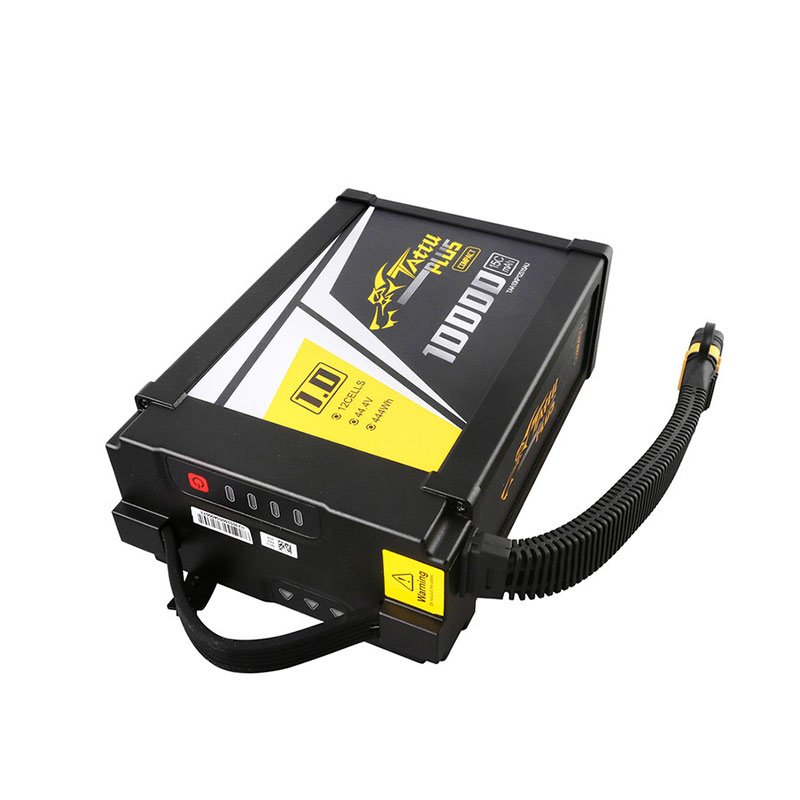 Tattu Plus 1.0 Compact 10000mAh 44.4V 15C 12S1P Digital Lipo Smart Battery Pack with AS150UPlug