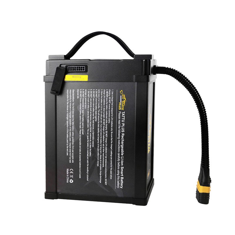Tattu Plus 1.0 Compact 10000mAh 44.4V 15C 12S1P Digital Lipo Smart Battery Pack with AS150UPlug