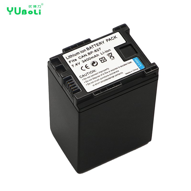 Factory Direct Sale 3400mAh Camcorder Battery BP-827 For Canon HF100 S20 S21 S200 S30 G10 Digital Camera Battery