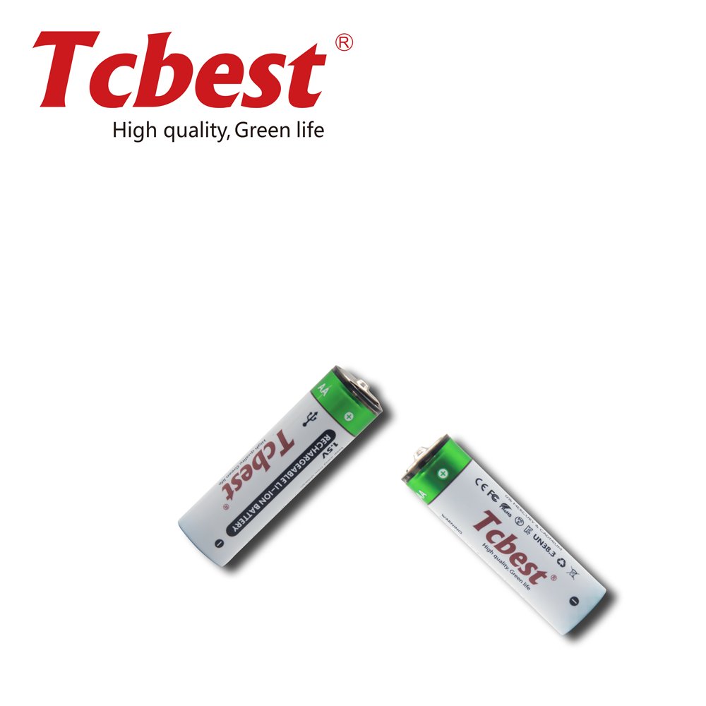 Smart Battery Wholesale USB Type C Rechargeable AA Battery lithium ion batteries with Blister Card