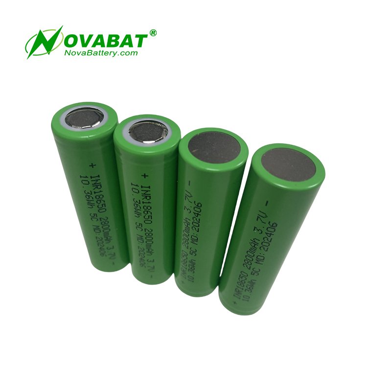 Wholesale Rechargeable Cylindrical 3.7v 18650 2800mAh 10.36Wh 5C Lithium Battery Cell 2800mah for Home Appliances Power Tools