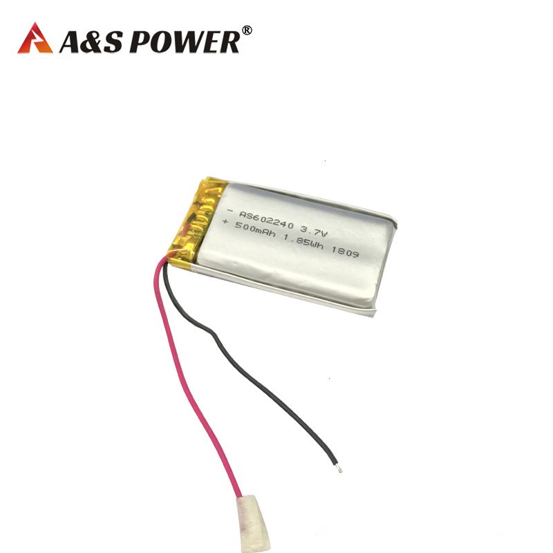 factory UL1642 CE certified best battery 602240 3.7v 500mah rechargeable lipo li battery for Bluetooth remote control