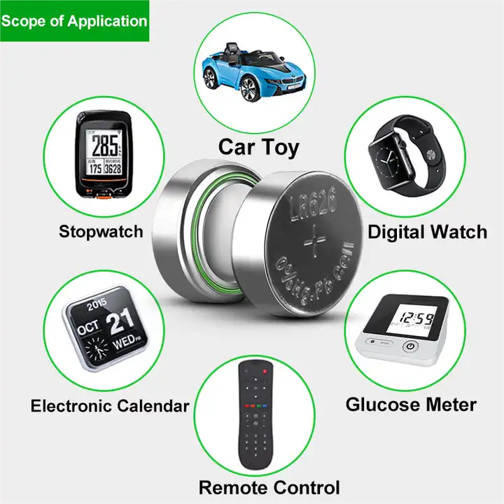 PUJIMAX 50Pcs1.5V Button Cell Battery AG4 LR626 Single Use Alkaline Battery Primary Watch Battery For Digital Watch Stopwatch