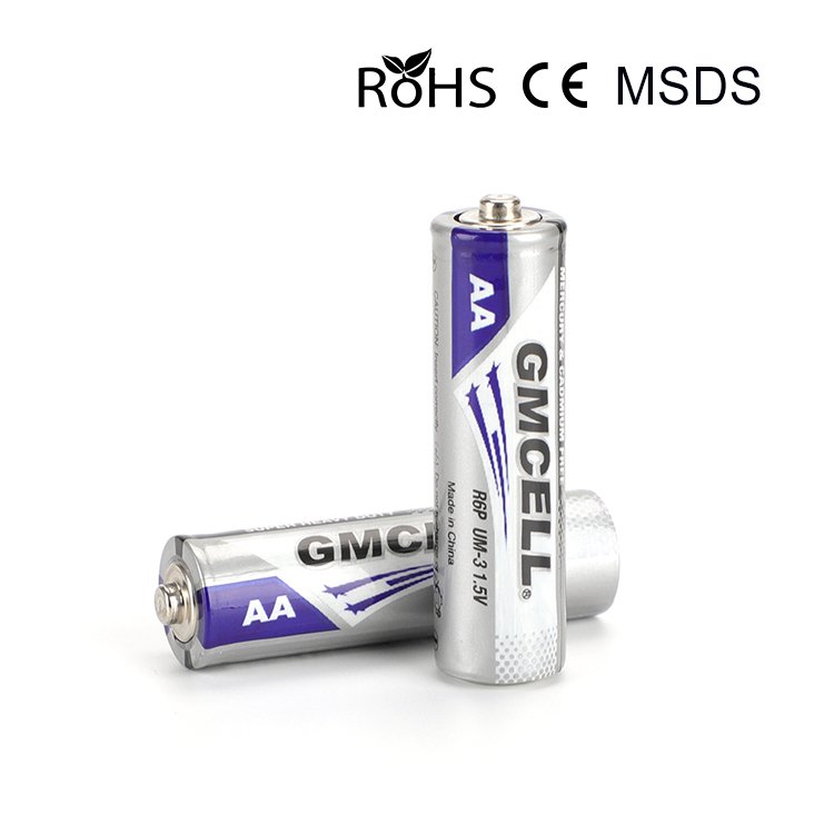 GMCELL Battery Manufacturer 1.5v No.5 Dry Battery Aa R6 R6P 1.5v Aa Carbon Zinc Battery