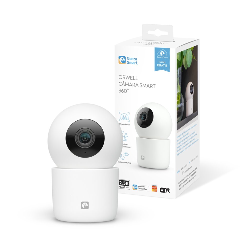 Garza Brand 1440P 2.5K Quad HD Smart-Home Mini Digital 360 Degree Smart Indoor IP Wifi 2.4GHz Surveillance Camera Recording