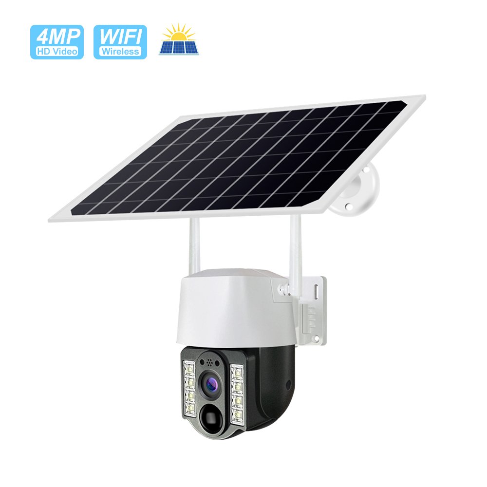 Hd 4MP Battery Camara Panel Solar Wifi Camera PIR Human Motion Auto Tracking Ip Outdoor Camera Waterproof
