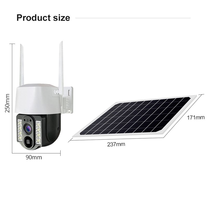 Hd 4MP Battery Camara Panel Solar Wifi Camera PIR Human Motion Auto Tracking Ip Outdoor Camera Waterproof