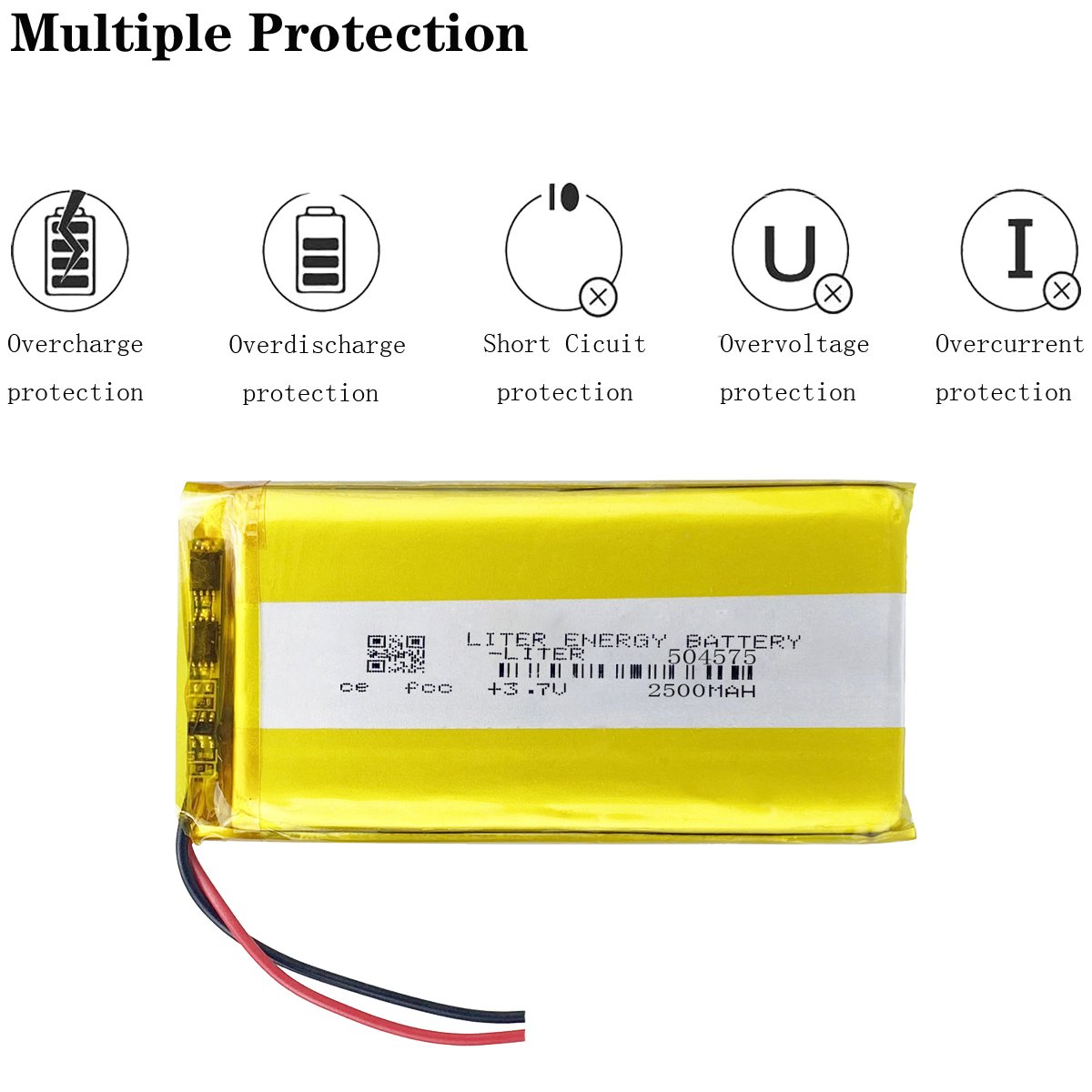 504575 3.7V Tablet Battery 2500MAH Interphone GPS Navigation Recorder Polymer Battery