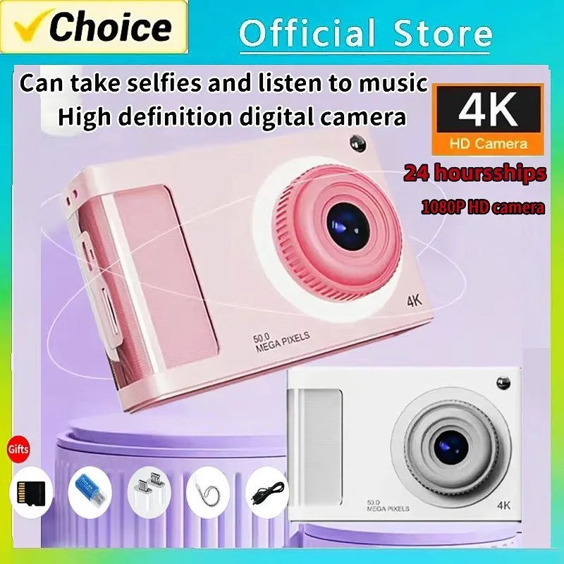 Y2K CCD Camera 1080P 48MP Portable Kids Camera 8X Zoom with Dual Lenses 2.8-inch TFT Screen for Boys Girls Teenagers Gift