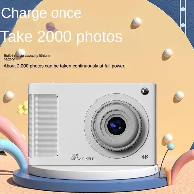 Y2K CCD Camera 1080P 48MP Portable Kids Camera 8X Zoom with Dual Lenses 2.8-inch TFT Screen for Boys Girls Teenagers Gift
