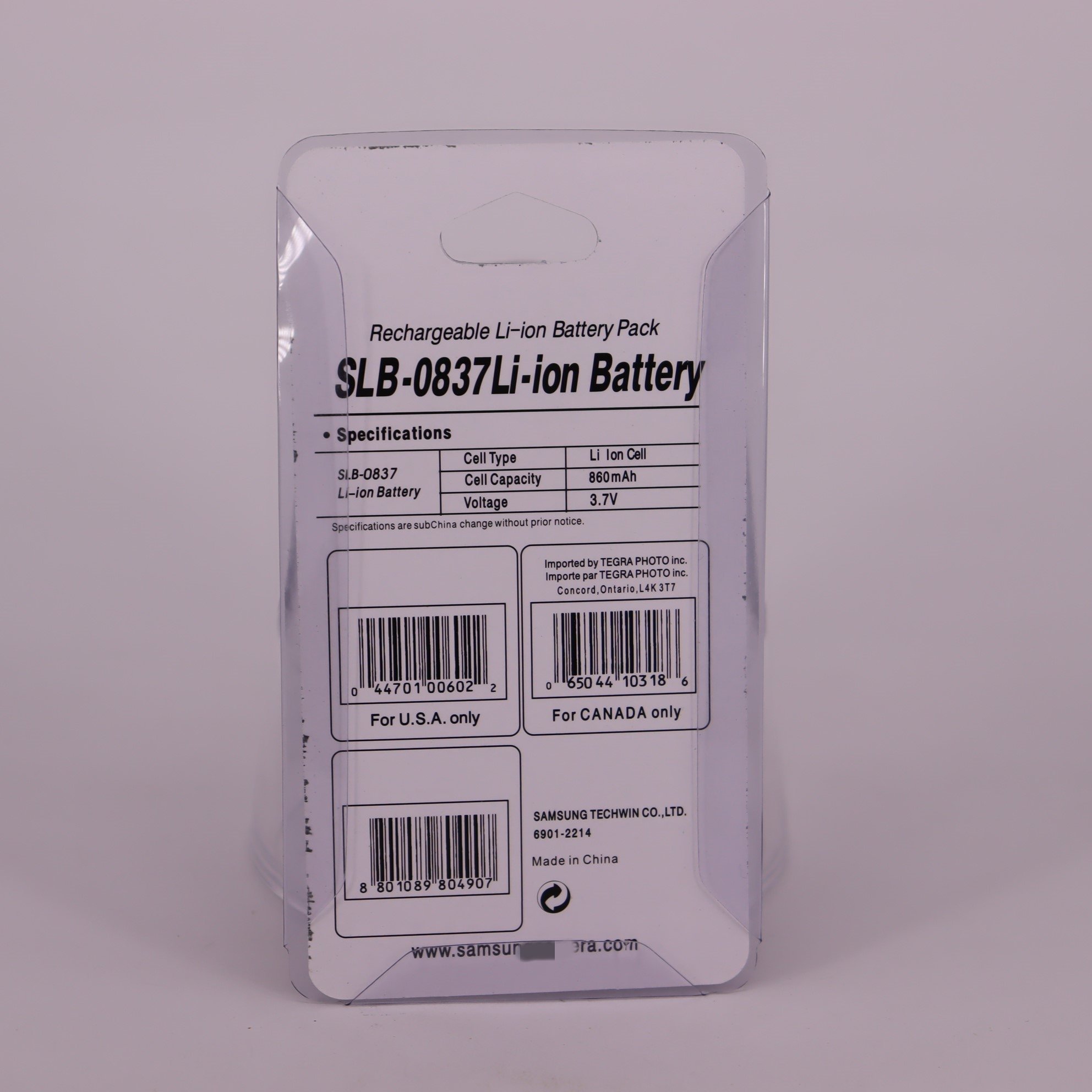 Camera battery SLB-0837 suitable for digital camera Digimax series NV i series lithium battery SLB0837