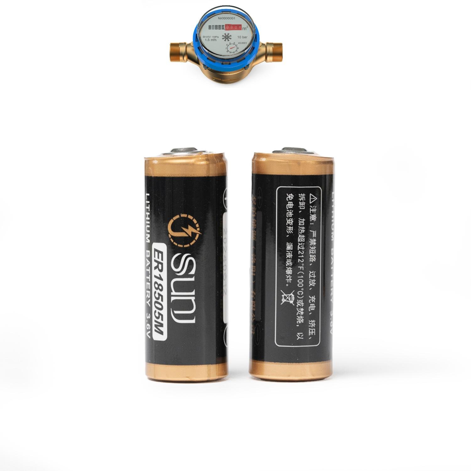 3.6V 3500mAh Primary Lithium Battery ER18505M Li-Socl2 Battery with high power For Smart Meter Security and Protection