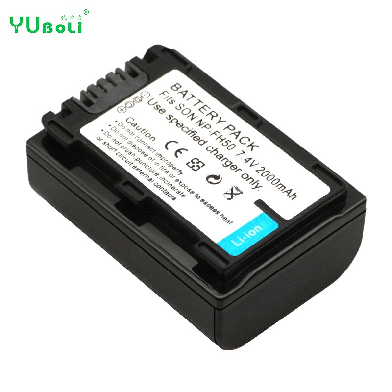 Popular 2000mAh Digital Camera Battery NP-FH50 NPFH50 For Sony DSLR A230 290 A330 A380 A390 Lithium ion Battery
